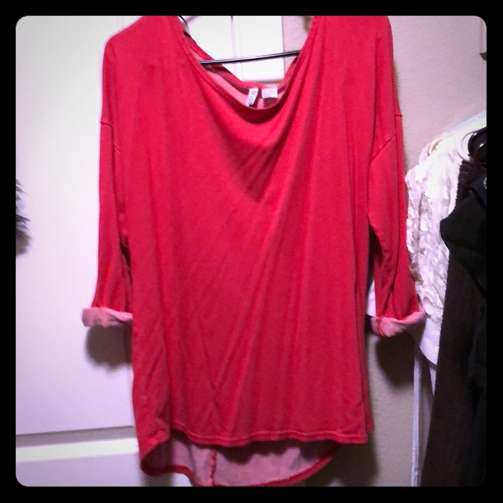 Pink sweatshirt/pajama top by Divided H&M